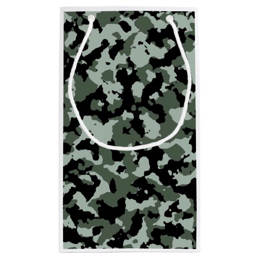Militair groen Camouflage Patroon Klein Cadeauzakje (Achterkant)