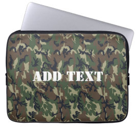 Militair groen Camouflage Patroon Laptop Sleeve