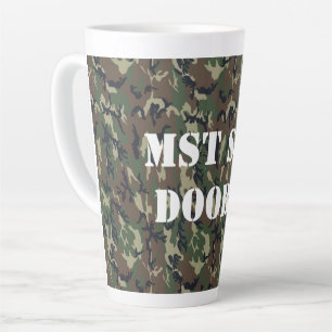 Militair groen Camouflage Patroon Latte Mok