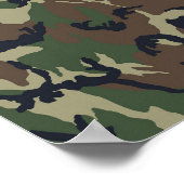 Militair groen Camouflage Patroon Poster (Hoek)