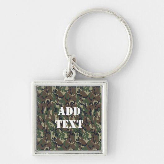Militair groen Camouflage Patroon Sleutelhanger (Voorkant)