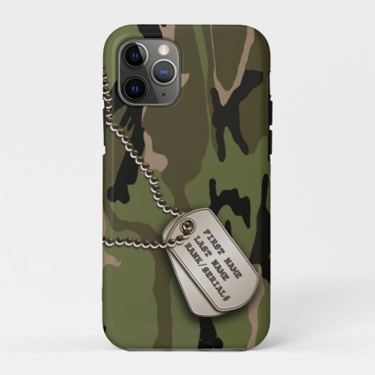 Militair Groene Camo w/Dog Label Case-Mate iPhone Case (Achterkant)