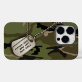 Militair Groene Camo w/Dog Label Case-Mate iPhone Case (Achterkant (horizontaal))