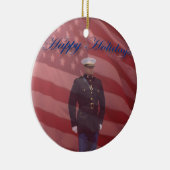 Militair Happy Holiday-keramisch Ornament (Rechts)