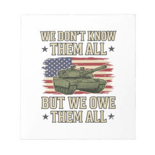 Militair Herdenkingstank Patriottisch Shirt Ontwer Notitieblok