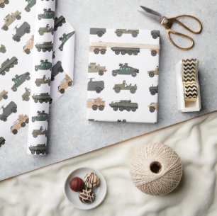 Militair Inpakpapier, Tanks Cadeaupapier