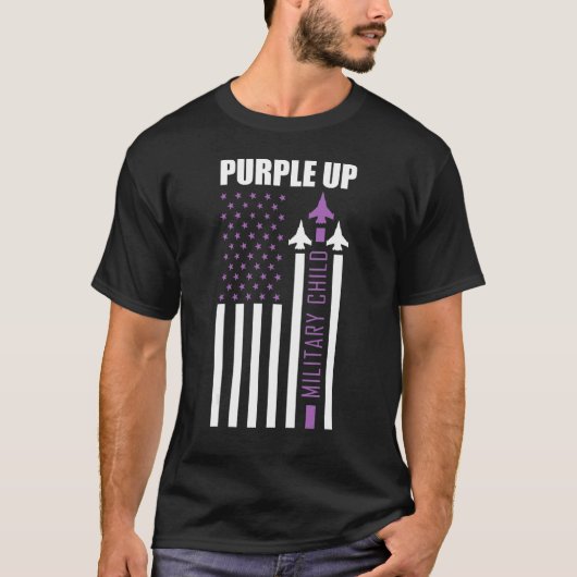 Militair Kind Sterke Jet Up Trots Militair T-shirt (Voorkant)