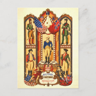 Militair kostuum van de Revolutie Briefkaart