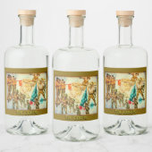 Militair kunstlabel likeurfles etiket (Flessen)