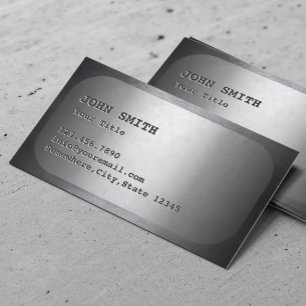Militair Label Faux Metal Visitekaartje