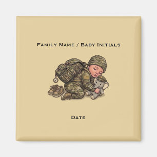 Militair Nieuwe Rekruut Baby Magneet — Nieuwe Aank