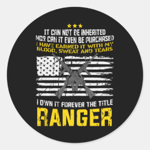 Militair ontwerp van Ranger Ronde Sticker
