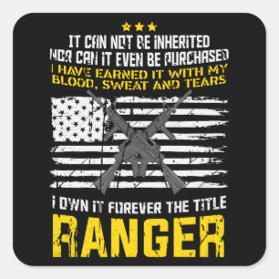 Militair ontwerp van Ranger Vierkante Sticker