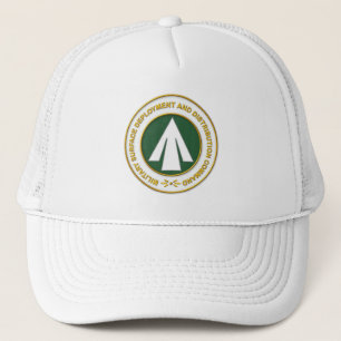 Militair oppervlakte-uitrol- en distributiecommand trucker pet