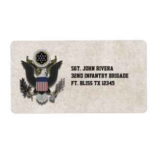 Militair patriottisch Eagle-Logo zegel Etiket