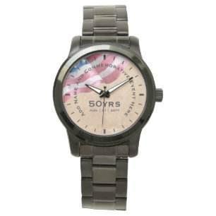 Militair Pensioen VS Vlag Herinneringssouvenir Horloge
