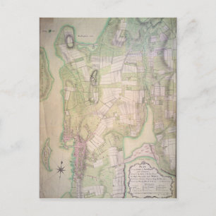 Militair plan van Newport, 1777 Briefkaart