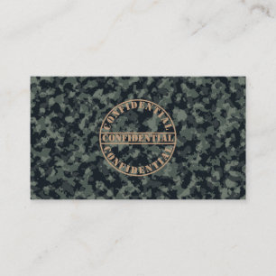 Militair recruiter van de strijdkrachten camouflag visitekaartje