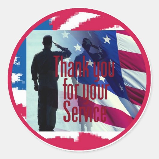 MILITAIR RONDE STICKER (Voorkant)