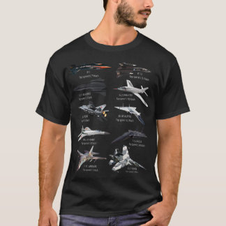 Militair_s Fastest Jet Fighters Vliegtuig Planet o T-shirt