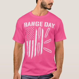 Militair Schietbaan Dag Amerikaanse Vlag Kogel Sem T-shirt
