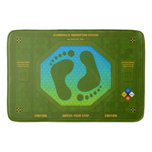 Militair-Sci-Fi-Industrial-Bath-Mat Badmat (Voorkant)