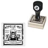 Militair stempel: "BEL MIJN COMMANDANT OP" Rubberstempel (Gestempeld)