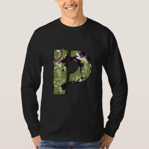 Militair Stijl Brief Van P T-shirt