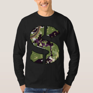 Militair Stijl Brief Van S T-shirt