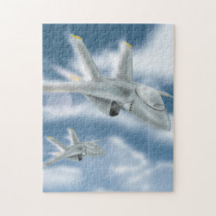 Militair straalvliegtuig legpuzzel