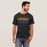 Militair t-Shirt voor de kustwacht, regenboogregs,