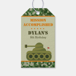 Militair Tank Leger Jongen Verjaardag Favor Gift T Cadeaulabel