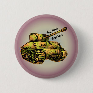 Militair Tank speld Ronde Button 5,7 Cm