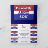 Militair - Trots op mijn legerzoon - Denkend aan j Kaart (Binnen)