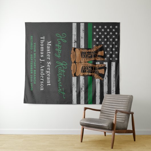 militair uittredingsleer met uitzondering van het  wandkleed (In Situ (horizontaal))