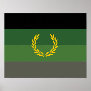 Militair uniform trotsvlag poster