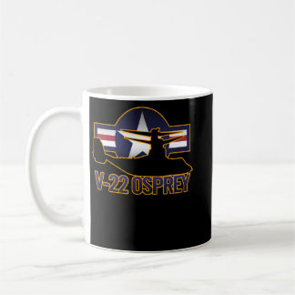Militair V22 Osprey Vliegtuig Silhouette met VS R Koffiemok