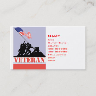 militair veteraan contactkaartje