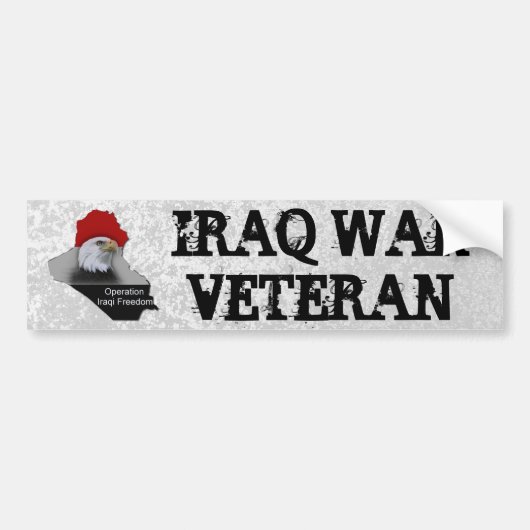 militair veteraan uit Irak Bumpersticker (Voorkant)