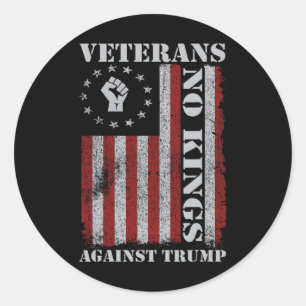Militair Veteranen Proteseren Vlag Van De Vs Geen Ronde Sticker