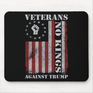 Militair Veteranen Protesteren Usa Vlag Geen Konin Muismat