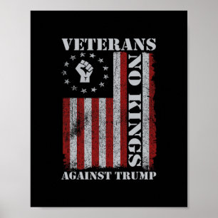 Militair veteranen protesteren USA-vlag geen konin Poster
