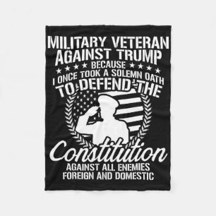 Militair Veteranen Tegen Trump 2020 Usa Verkiezing Fleece Deken