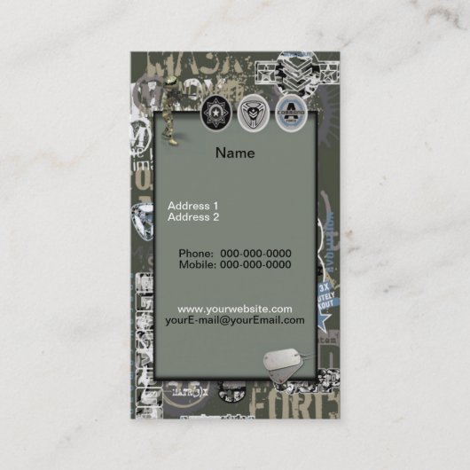 Militair Visitekaartje (Voorkant)