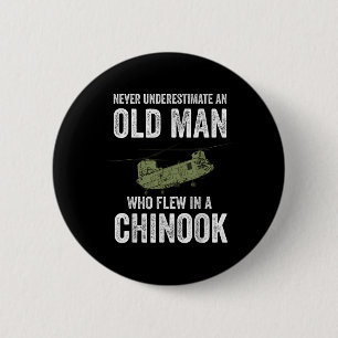 Militair Vliegtuig Collectie van Zynx Een oud Man  Ronde Button 5,7 Cm