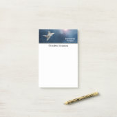 Militair vliegtuig, Eurojager-tyfoon, jouw naam Post-it® Notes (Op bureau)