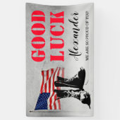 Militair wegtrekken spandoek (Verticaal)