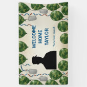 Militair Welkom Thuis Gemeenschapsbanner met Camo Spandoek (Verticaal)