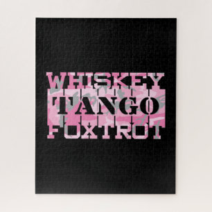 Militair Whiskey Tango Foxtrot Roze Camo Legpuzzel