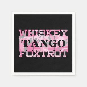 Militair Whiskey Tango Foxtrot Roze Camo Servet